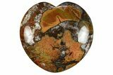 Polished Colorful King Cobra Jasper Heart - India #311939-1